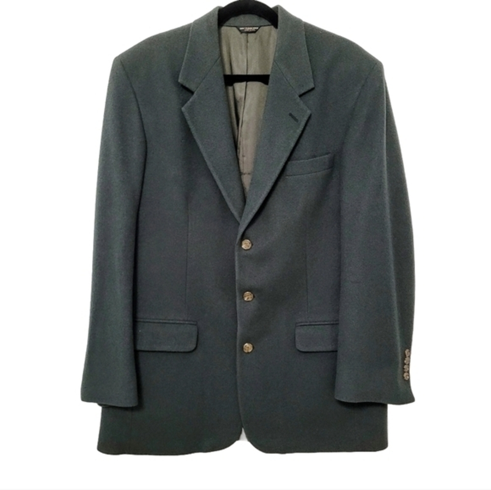 Redwood & Ross 100% Camel Hair Men's Sports Coat Est Size 43L Green Office Wear‎